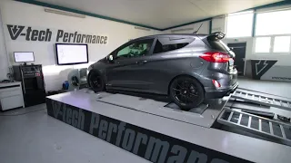 Vtech-Performance Pops & Bangs Ford Fiesta ST MK8 Chiptuning Leistungsmessung  236PS - 380 Nm Dyno