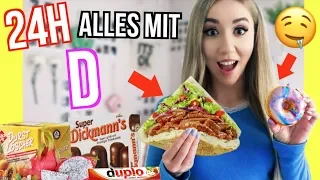 nur BUCHSTABE D 24 STUNDEN LANG ESSEN *Donuts Duplo Döner Challenge*