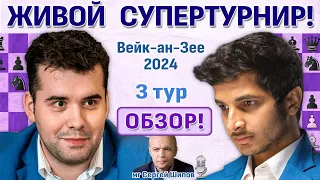 Обзор! Вейк-ан-Зее 2024. 3 тур 🎤 Сергей Шипов ♛ Шахматы