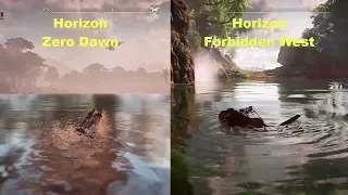 Horizon Forbidden West VS Horizon Zero Dawn-Swimming,Water Graphics Comparison