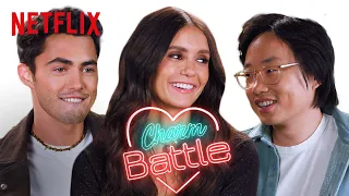 Love Hard Cast Try Pick Up Lines on Each Other | Charm Battle | Netflix