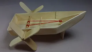 Make an Elastic Band Paddle boat