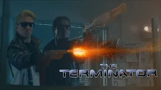 The Terminator - Police Station Shootout Recreation Side By Side