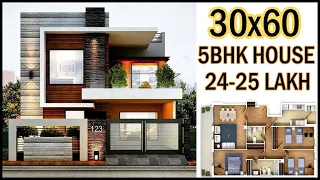 30'-0"x60'-0" 3D House Design | 30x60 House Design With Elevation | Gopal Architecture