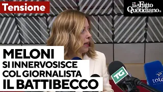 Battibecco tra Meloni e il giornalista: "Io so di cosa parlo, e lei?"