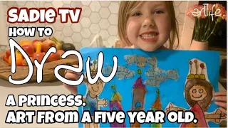 SADIE TV: How to DRAW a prince and princess with Sadie Bevis 👑 #art #artteacher #kidstv