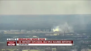 Oil refinery explosion in Superior, Wisconsin