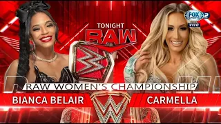 Carmella Vs Bianca Belair: Campeonato Femenino de Raw - WWE Raw Español Latino: 11/07/2022