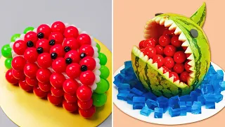 SO YUMMY & Fresh Watermelon Dessert Recipes 🍉 Most Amazing Fruit Cake Decorating Ideas