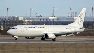 Air Mediterranean Boeing 737-446 SX-MAM arrival at Munich Airport