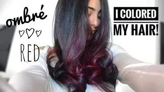 COLORING MY HAIR | RED OMBRE