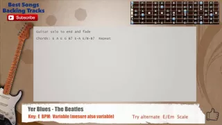 🎸 Yer Blues - The Beatles Guitar Backing Track with chords and lyrics