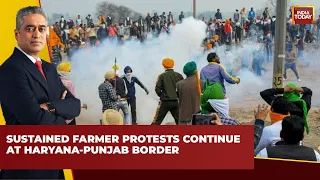 Farmers Stand Firm At Shambhu Border Amid Tear Gas and Drones