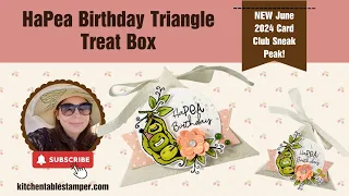 How to make a ha-pea birthday triangle treat box with Kitchen Table Stamper