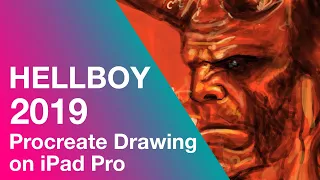 Procreate Hellboy 2019 Drawing on iPad Pro