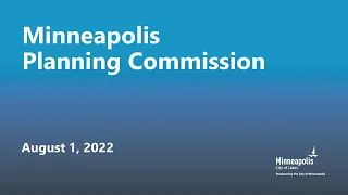 August 1, 2022 Planning Commission