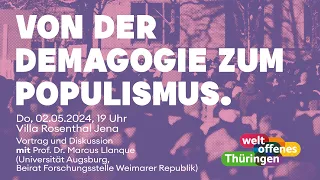 Von der Demagogie zum Populismus. Der Kampf um die Republik in den 1920er und den 2020er Jahren