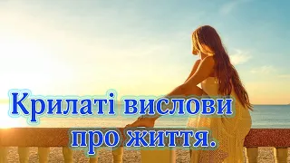 Цитати про життя🍃 Крилаті вислови, мудрі думки, поради.