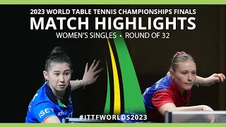 Tatiana Kukulkova vs Gaia Monfardini | WS R32 | 2023 ITTF World Table Tennis Championships Finals