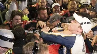 Raw: NASCAR Drivers in Huge Brawl After Race