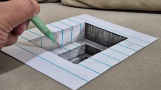 easy 3d drawing on paper for beginner step by step - how to draw 3d