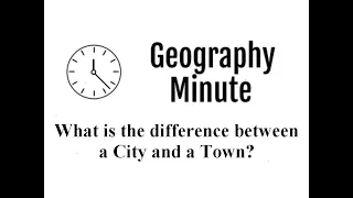 What is the difference between a City and a Town? Part 1