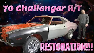 Restoring a Unsafe Rusted out 1970 Dodge Challenger R/T Track Pack Car