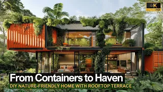 From Containers to Haven: DIY Nature-Friendly Home with Rooftop Terrace