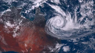 The Life Of Cyclone Debbie (HD View From Satellite)