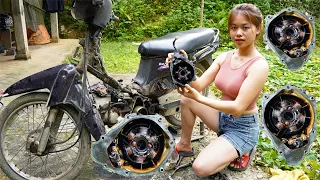 repair girl restores 110cc motorbike from broken to new - repair girl