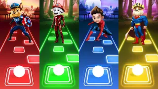 Paw Patrol Superhero Team : Chase vs Marshall vs Ryder vs Rubble | Tiles Hop EDM Rush