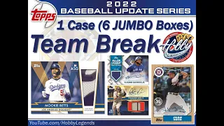 2022 Topps UPDATE JUMBO 1 Case (6 Box) Team Break #4 eBay 10/30/22