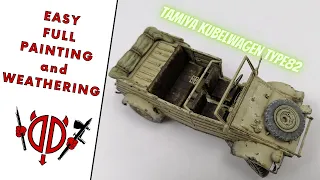 EASY PAINTING and WEATHERING for a KUBELWAGEN (Tamiya, 1/35)