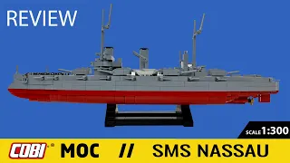 COBI® MOC ⚓ Kaiserliche Marine SMS NASSAU mit Bauanleitung 💥 The Great War 💥 1:300 ▶️ REVIEW