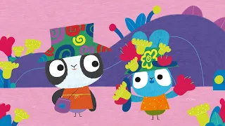 BRAVE BUNNIES. HAT PARADE. PANDA. Cartoons for children in Ukrainian.