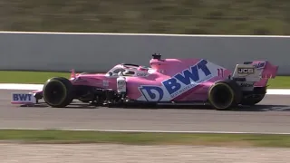 Racing Point RP20 V6 Sound in Action-Is It Really a Pink Mercedes W10?