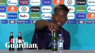 First Ronaldo, now Pogba removes sponsor's bottle at press conference