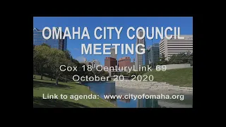 Omaha Nebraska City Council meeting October 20, 2020