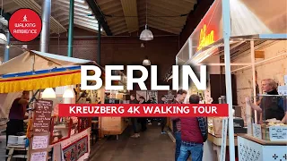 Berlin, Kreuzberg Walking Tour 4K  🇩🇪 Includes local food market | Hidden gem in Berlin