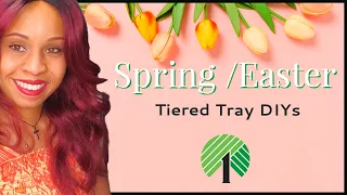 💐 Tiered Tray Decor DIYs | Spring and Easter tier tray DIYs Dollar tree DIYs