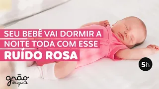 RUÍDO ROSA PARA CÓLICAS, RELAXAMENTO E SONINHO DO BEBÊ! 5H MODO SONECA