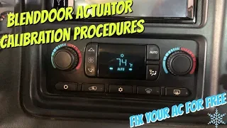 HVAC Automatic Blend Motor Actuator Recalibration Procedure for GM Trucks & SUVS FOR FREE
