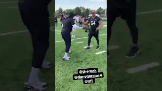 Dwayne "The Rock" Johnson & Deion Sanders At Jackson State University For XFL Combine! 🤯