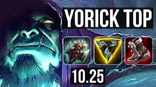 YORICK vs PANTHEON (TOP) | 900+ games, 8/2/7, 1.1M mastery, Godlike | NA Grandmaster | v10.25