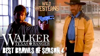 Most BADASS Brawls In Walker, Texas Ranger: Season 4 | Wild Westerns