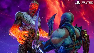 God of War Ragnarok | Escena de Surtr y Kratos y Atreus vs Valquirias | 4K | Español latino | PS5