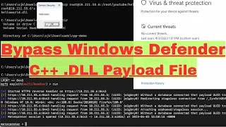 Bypass Windows Defender with C++ .DLL Payload File - Meterpreter Reverse Shell