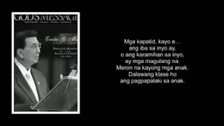 Ang Pag disiplina sa Anak | Lektura ng kapatid Eranio G. Manalo noong sila ay nabubuhay pa