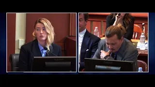 Johnny Depp Laughs At Amber Heard Testimony About Meeting His Daughter Lily-Rose Depp ( Day 14 Trial