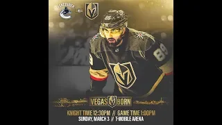 NHL 19 PS4. REGULAR SEASON 2018-2019: Vancouver CANUCKS VS Vegas GOLDEN KNIGHTS. 03.03.2019. (NBCSN)